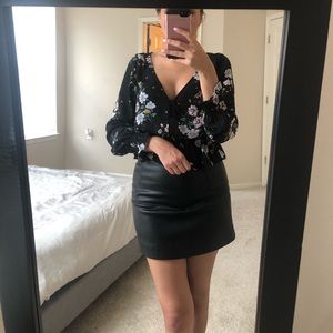 H&M long sleeve floral blouse